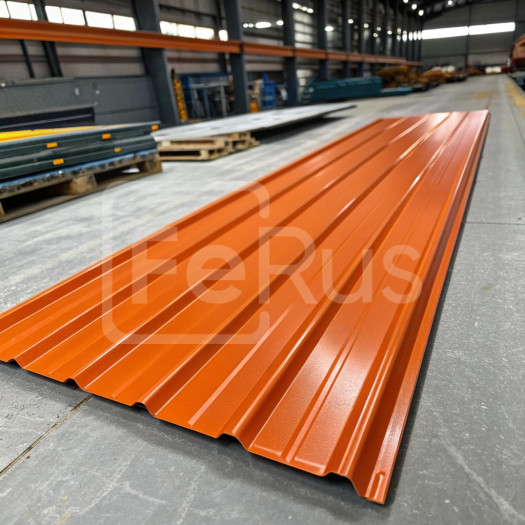 Профнастил С20 полиэстер (Zn100-180) 0,65х1100х1200 мм, RAL 2004