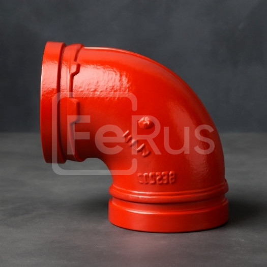 Колено под муфту грувлок ковкий чугун 90 ДУ 40 (ДН 70) 11/2